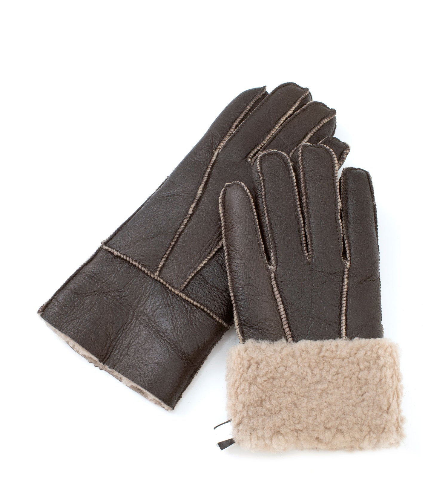 Australian Shepherd Leather Stitching Gloves - ASA014-Gloves-PEROZ Accessories