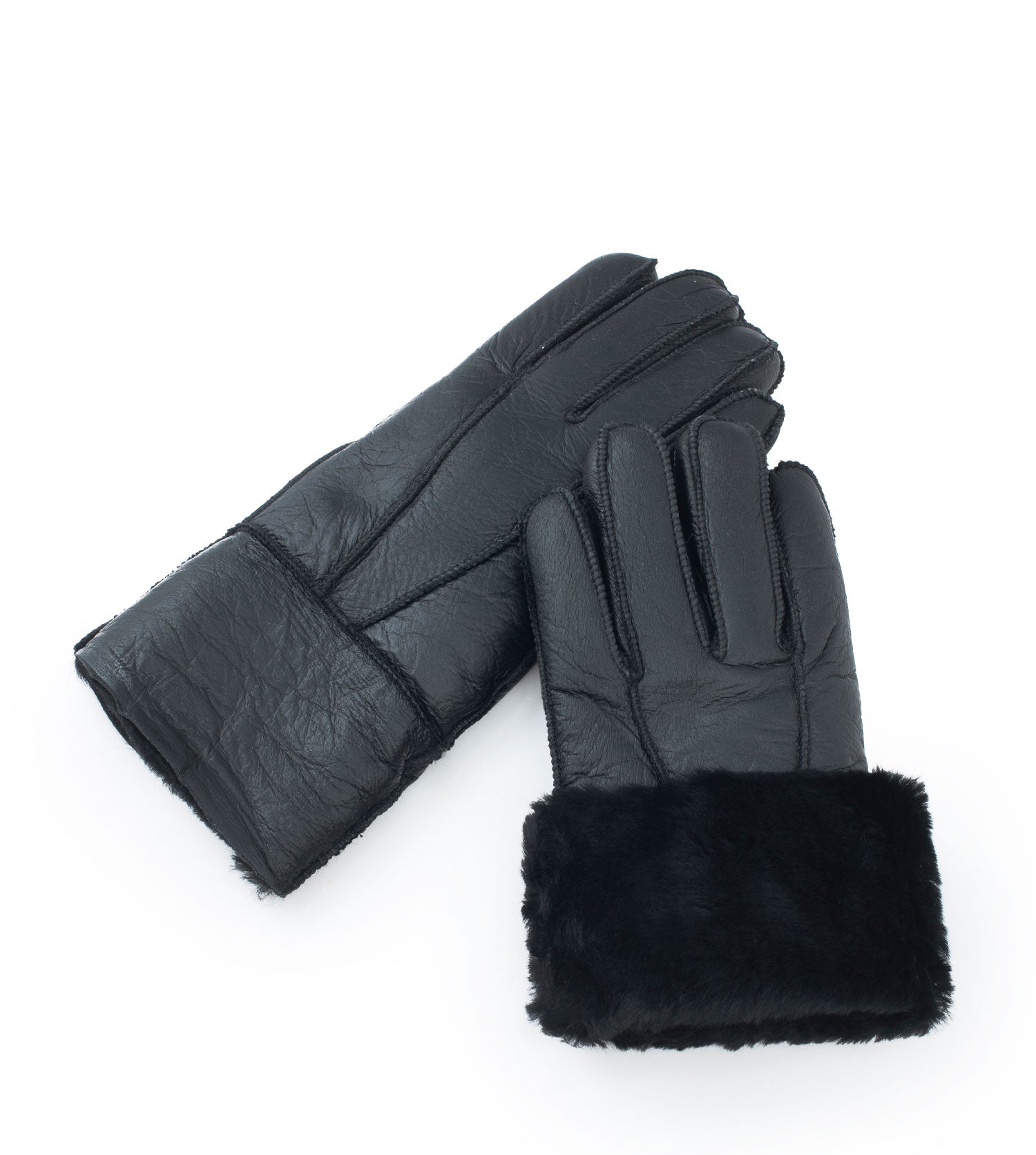 Australian Shepherd Leather Stitching Gloves - ASA014-Gloves-PEROZ Accessories