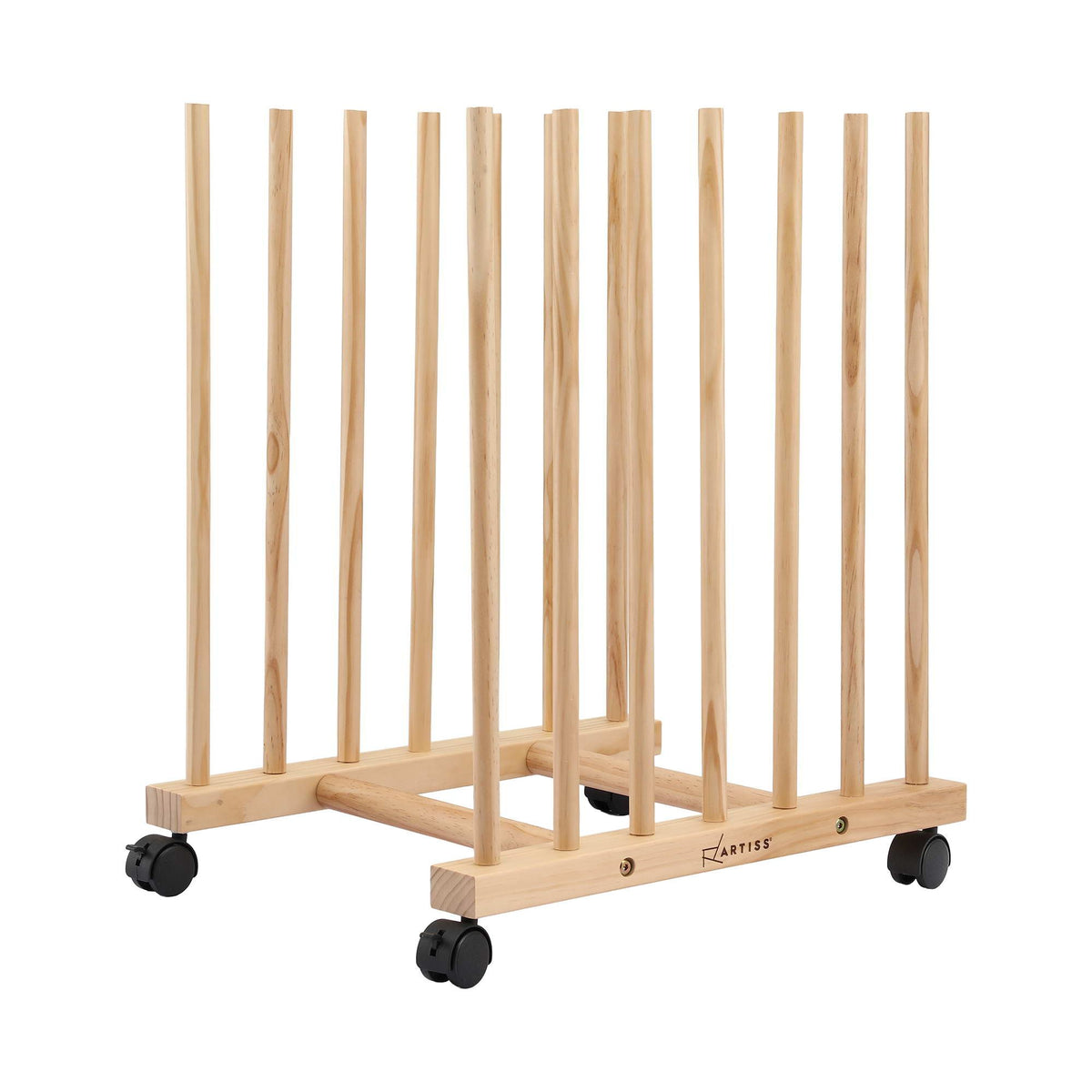 Artiss Wooden Art Drying & Canvas Storage Rack with Caster Wheels for Studio,Galleries,Classroom