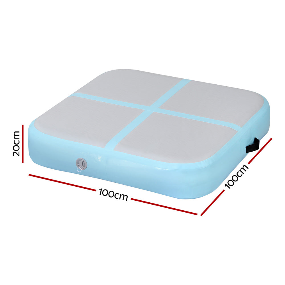 Everfit 1m Air Track Mat Inflatable Gymnastics Tumbling Mat Green-Sports & Fitness > Exercise, Gym & Fitness > Gymnastics-PEROZ Accessories