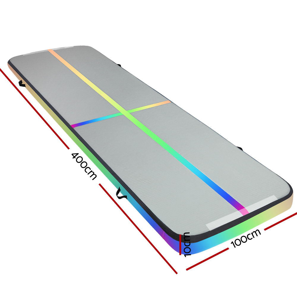 Everfit 4X1M Air Track Inflatable Tumbling Mat Gymnastics Yoga Mat-Sports & Fitness > Exercise, Gym & Fitness > Gymnastics-PEROZ Accessories