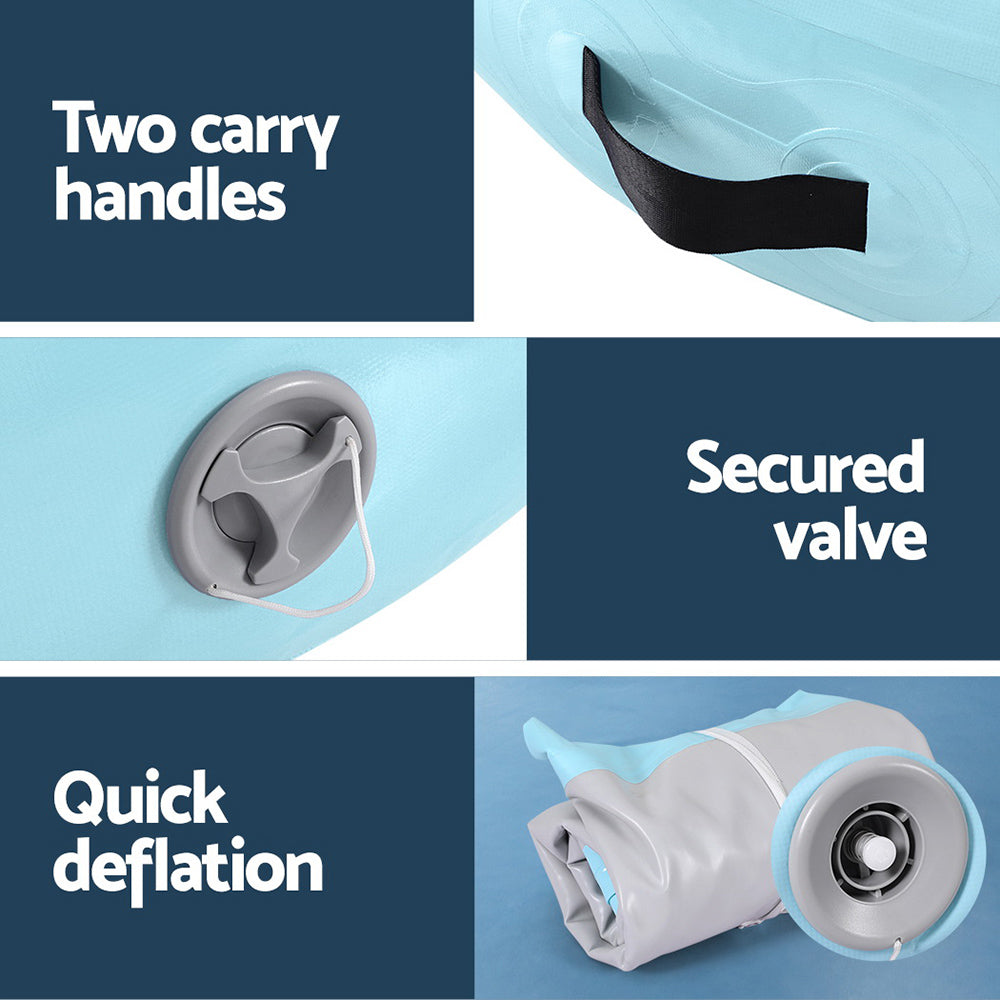 Everfit 1m Air Track Spot Inflatable Gymnastics Tumbling Mat Round Green-Sports & Fitness > Exercise, Gym & Fitness > Gymnastics-PEROZ Accessories