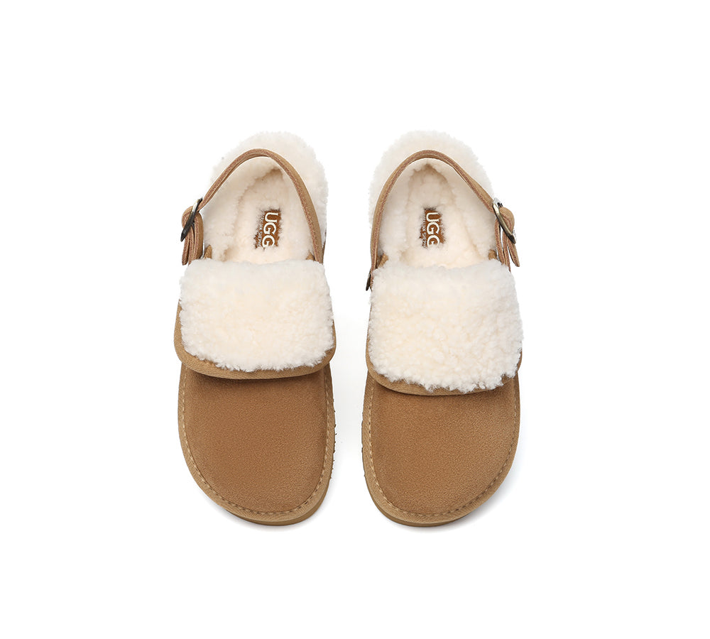 AUSTRALIAN SHEPHERD® 3-Way Style UGG Slippers Sheepskin Wool Adjustable Strap Slingback Tenley-PEROZ Accessories