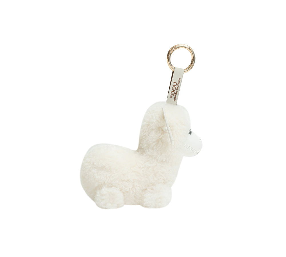 AUSTRALIAN SHEPHERD Fluffy Wool Sheep Puffle Keyring-keyring-PEROZ Accessories