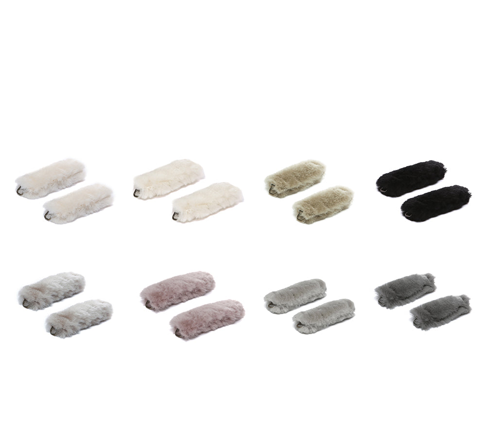 AUSTRALIAN SHEPHERD Slippers Removable Elastic Metal Connection Plush Shearling Strap-Shoes band-PEROZ Accessories