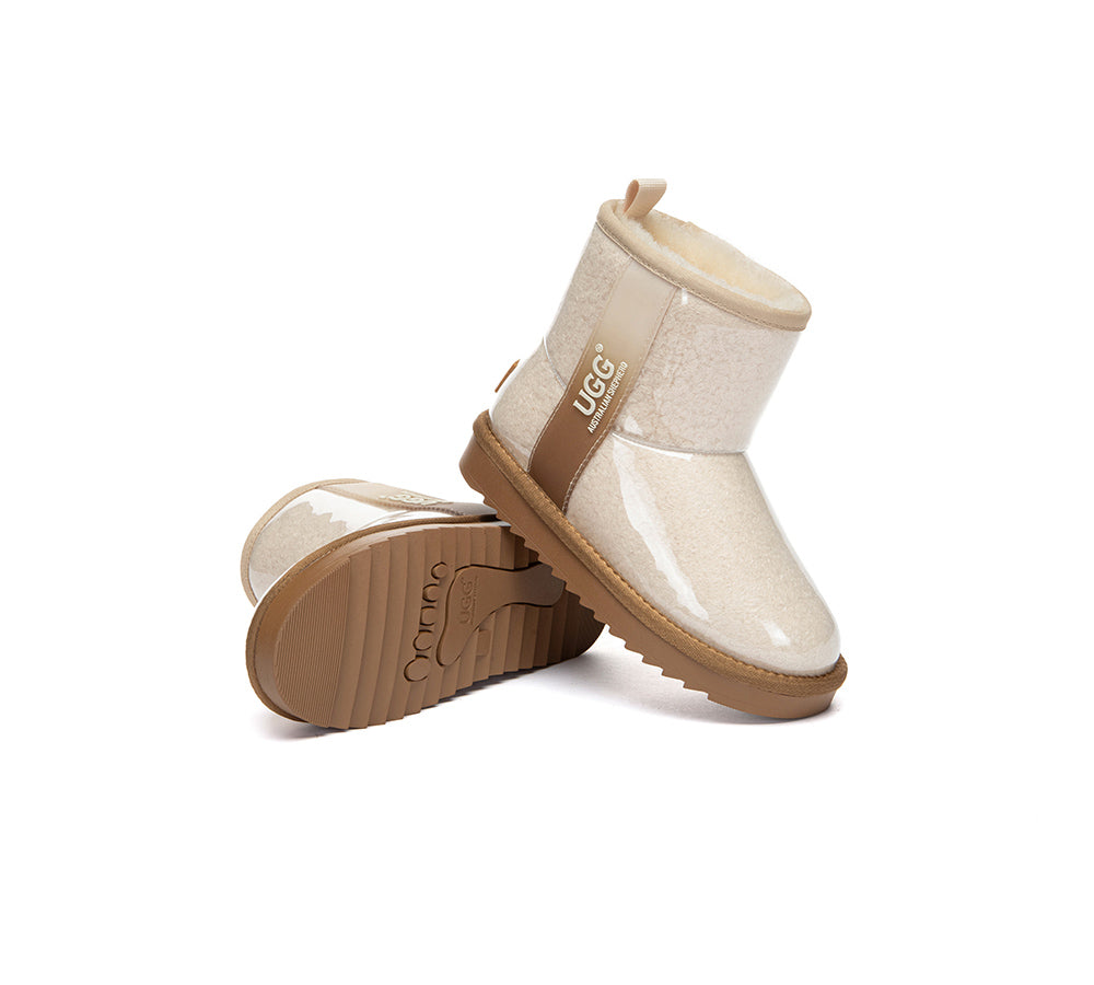 AUSTRALIAN SHEPHERD UGG Boots Kids Clear Waterproof Shearling Coated Neo-UGG Boots-PEROZ Accessories