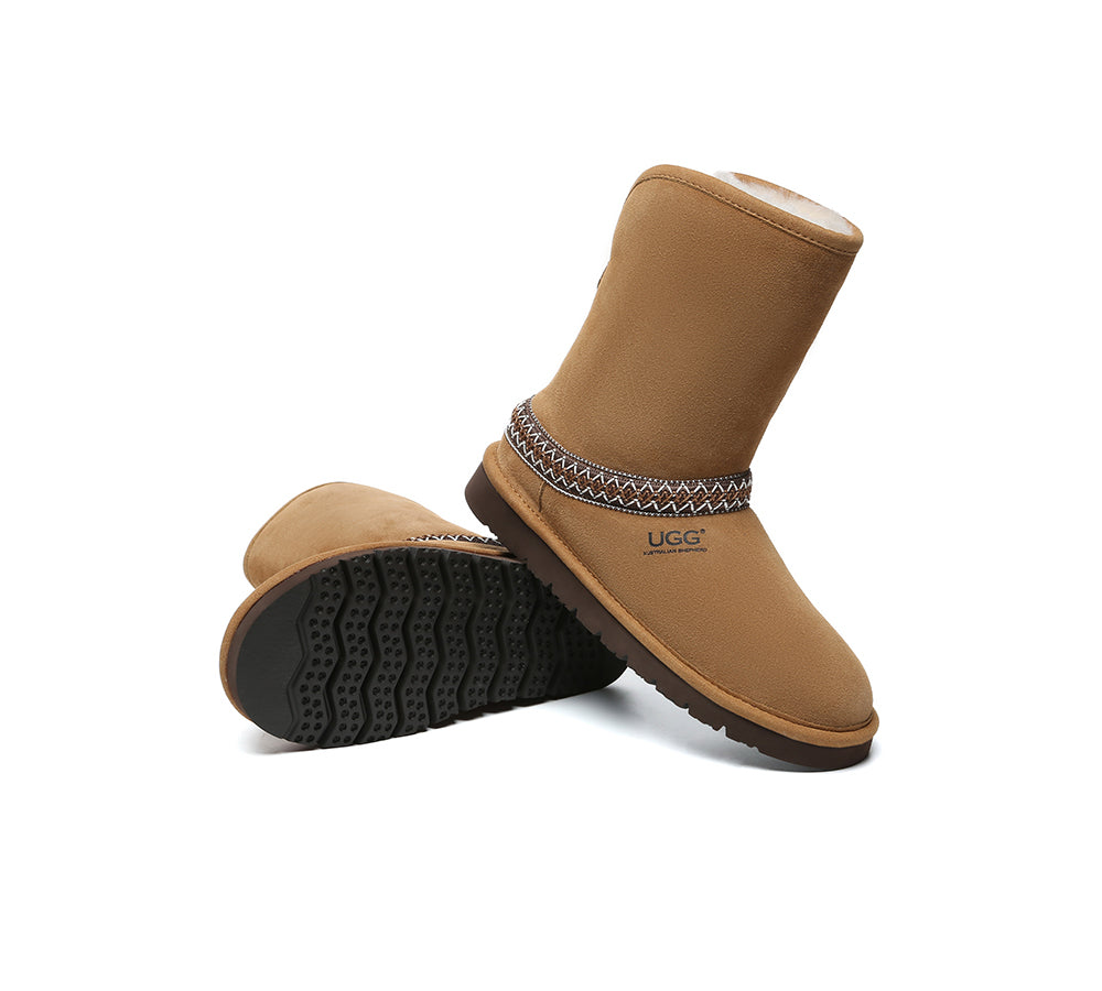 AUSTRALIAN SHEPHERD® UGG Boots Sheepskin Wool Knitted Isleen-PEROZ Accessories