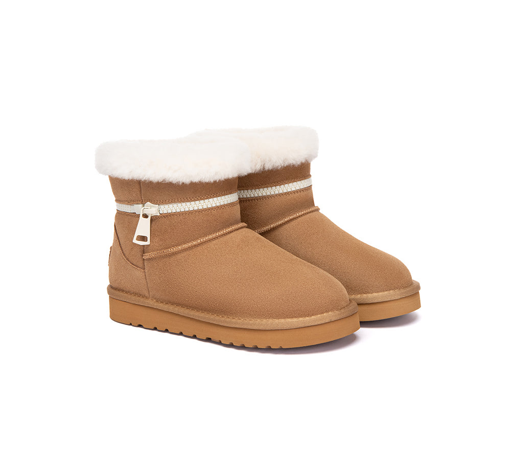 AUSTRALIAN SHEPHERD UGG Boots Sheepskin Wool Shearling Ankle Lienn-UGG Boots-PEROZ Accessories
