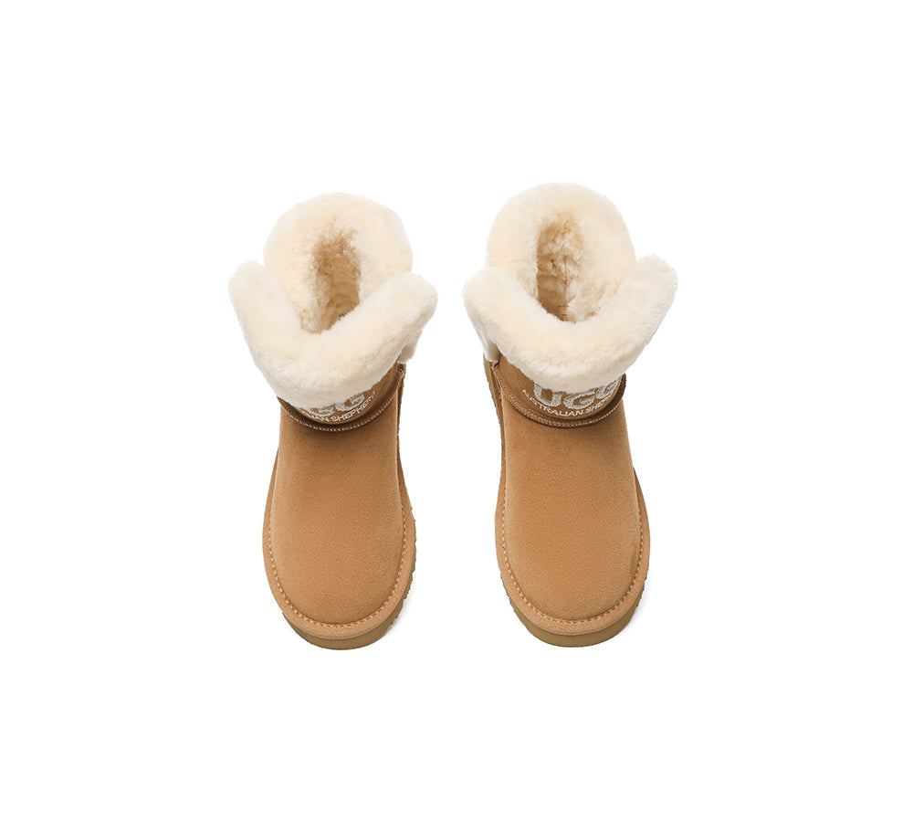 AUSTRALIAN SHEPHERD® UGG Boots Sheepskin Wool Shearling Lined Ankle Mini Oatha-PEROZ Accessories