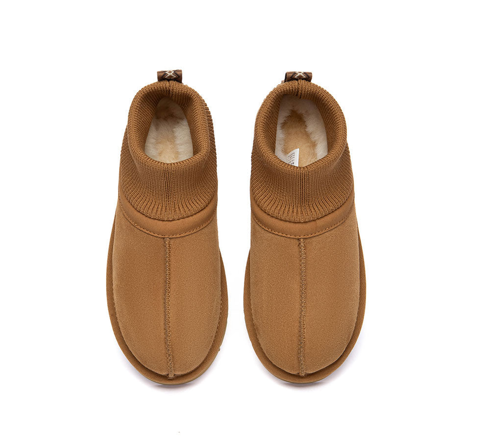 AUSTRALIAN SHEPHERD UGG Boots Sheepskin Wool Stretchy Ankle Margaret-UGG Boots-PEROZ Accessories