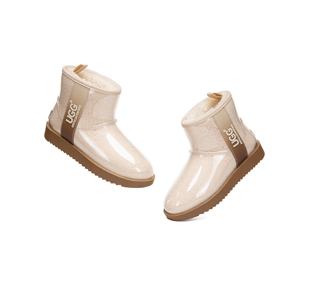 AUSTRALIAN SHEPHERD UGG Boots Women Clear Waterproof Shearling Coated Neo-UGG Boots-PEROZ Accessories