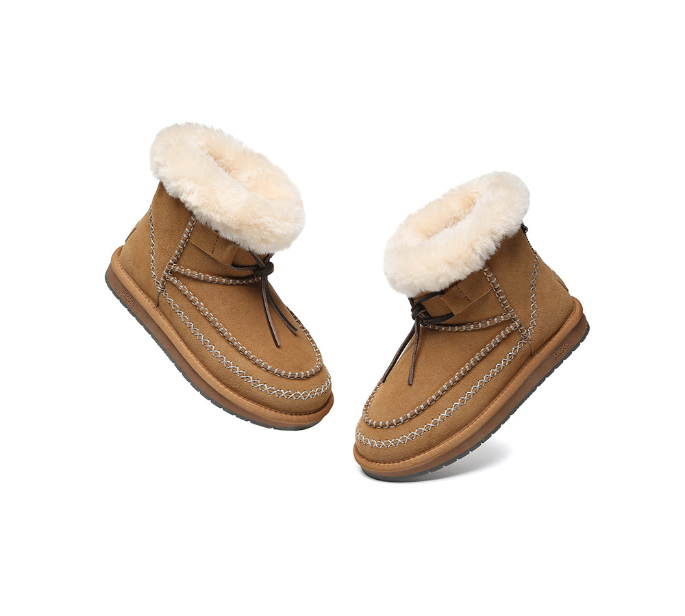 AUSTRALIAN SHEPHERD® UGG Boots Women Sheepskin Wool Ankle Woven Mini Stormy-PEROZ Accessories