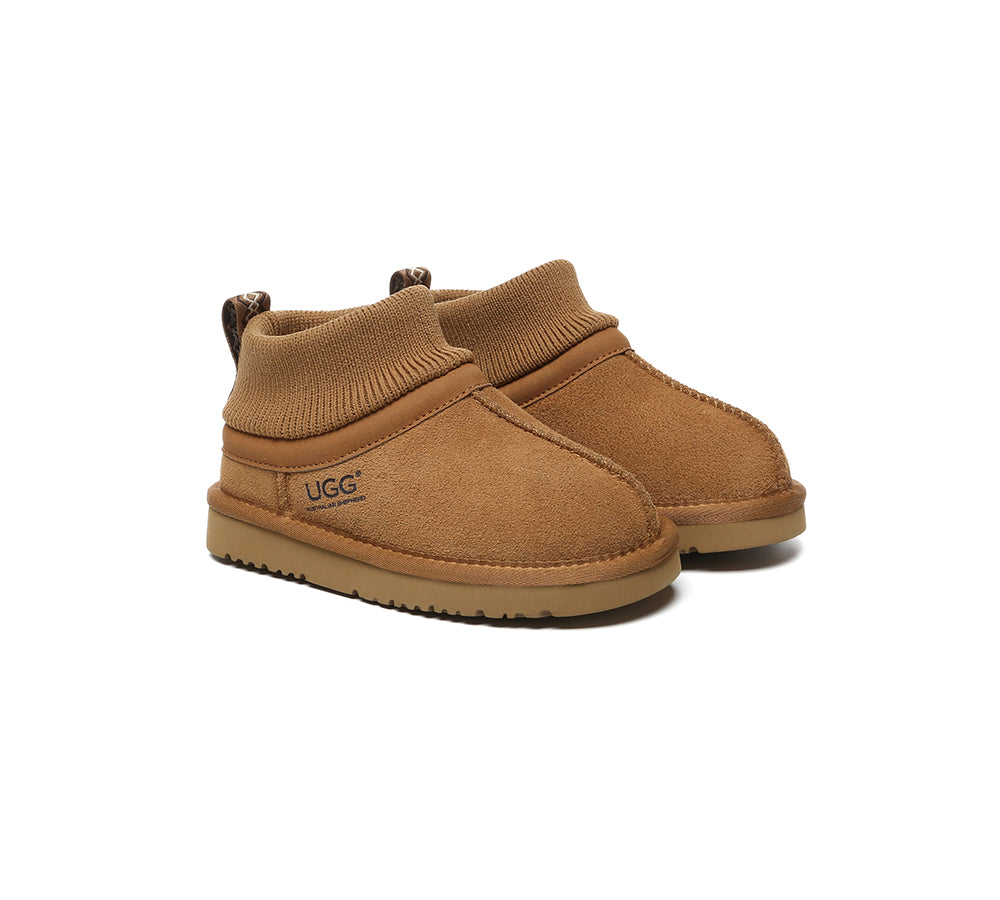 AUSTRALIAN SHEPHERD® UGG Slippers Kids Sheepskin Wool Stretchy Ankle Margaret-PEROZ Accessories