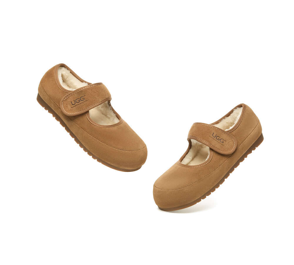 AUSTRALIAN SHEPHERD® UGG Slippers Sheepskin Wool Adjustable Strap Mary Jane Millie-PEROZ Accessories