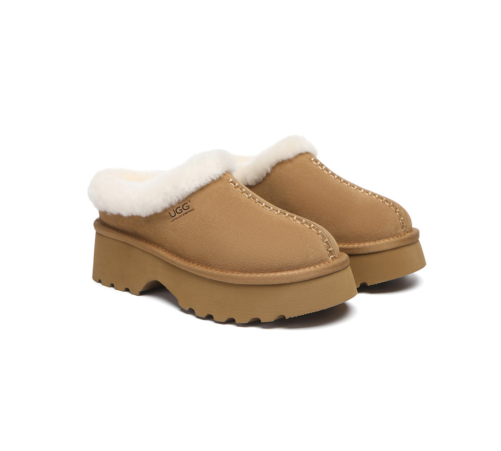AUSTRALIAN SHEPHERD® UGG Slippers Sheepskin Wool Ankle Chunky Platform Adrian-PEROZ Accessories
