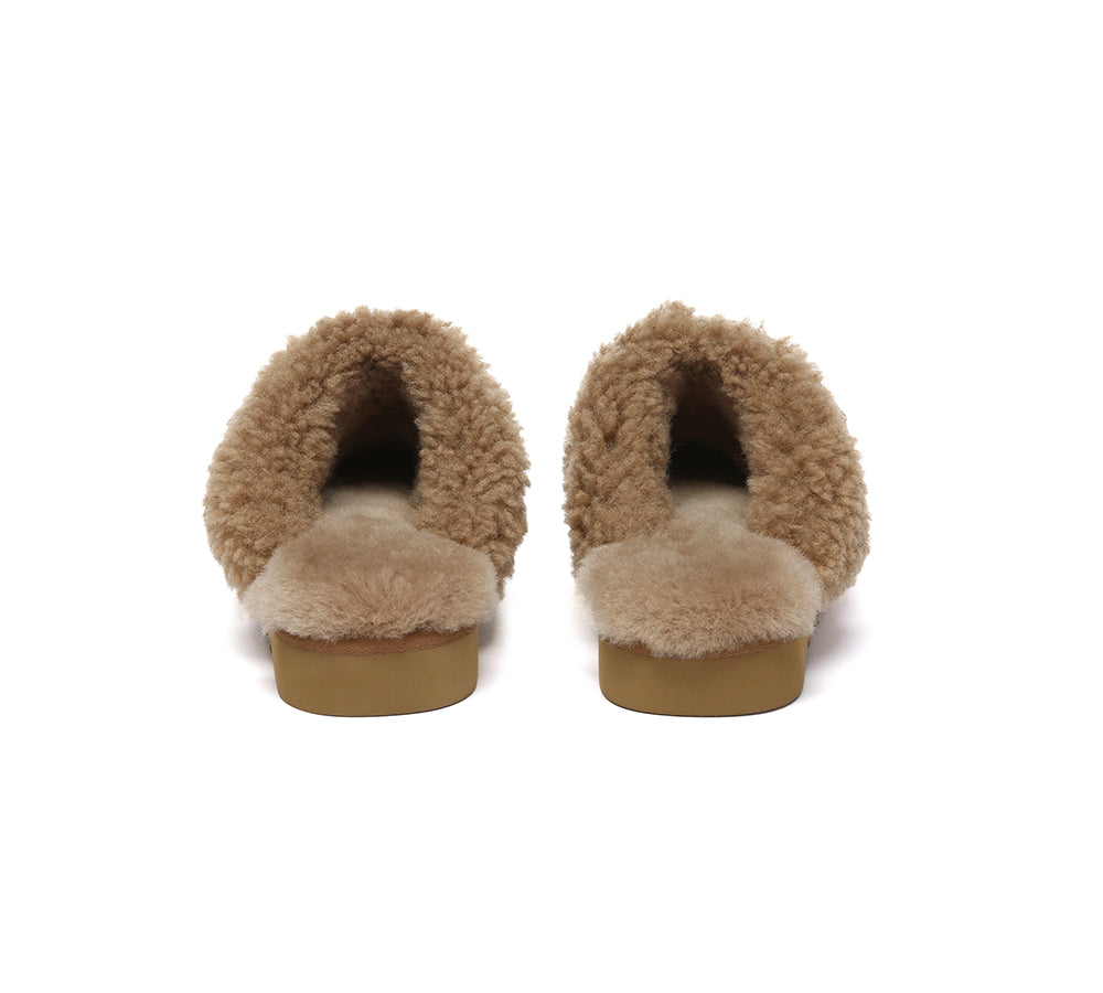 AUSTRALIAN SHEPHERD UGG Slippers Sheepskin Wool Slingback Nozet-UGG Slippers-PEROZ Accessories