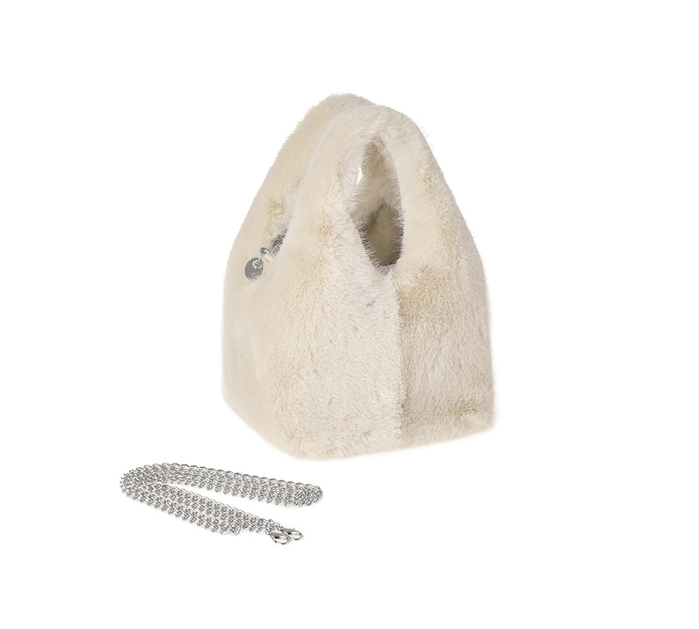 AUSTRALIAN SHEPHERD Women Fluffy Chain Over Shoulder Handbag Moor-Bags-PEROZ Accessories