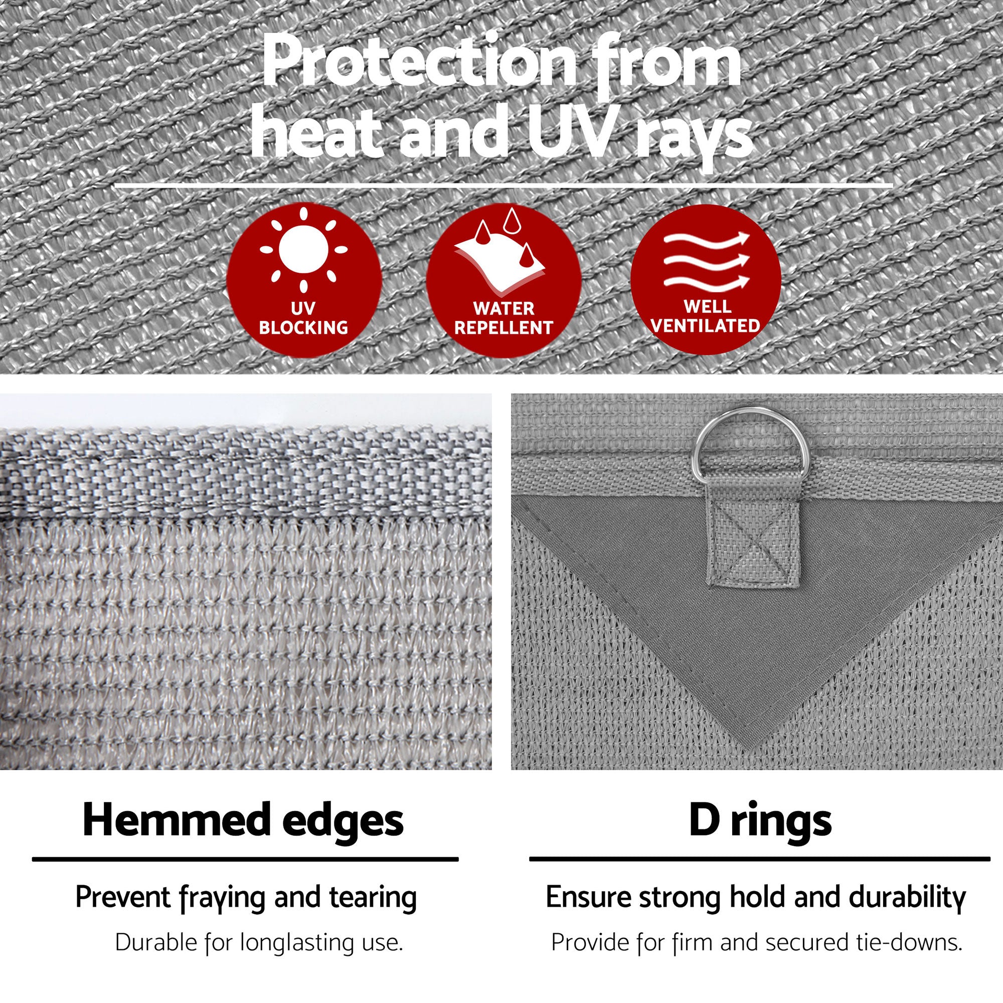 Weisshorn 18ft Caravan Awning Fabric & Privacy Screen RV Roll Out Sun Shade 5.2M-Outdoor Recreation > Camping > Caravan Accessories-PEROZ Accessories
