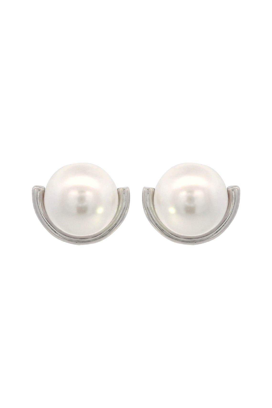 ADAGIO CRESCENT NINE-2-FIVE PEARL CRESCENT EARRINGS SILVER-PEROZ Accessories