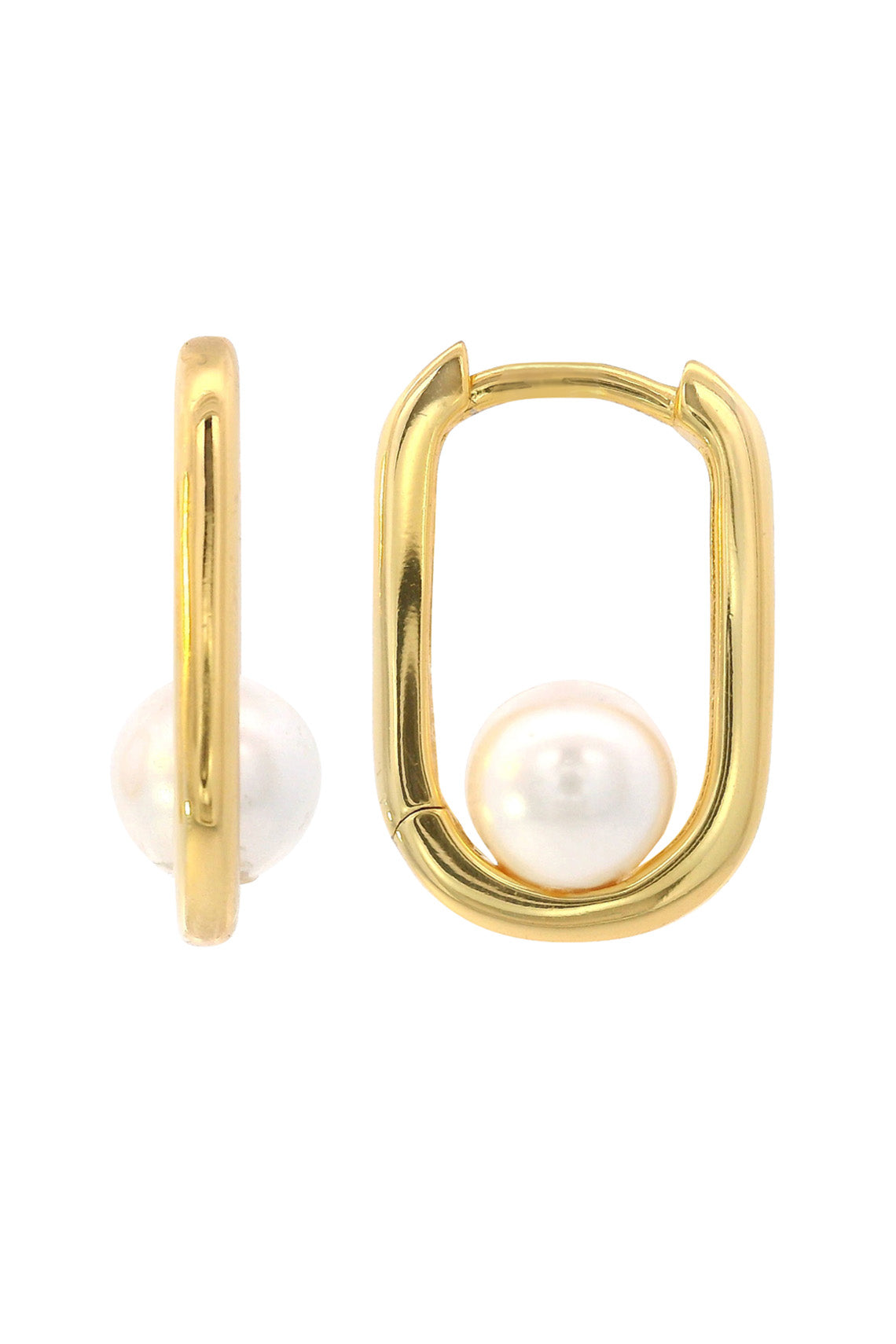ADAGIO NINE-2-FIVE PEARL OVAL HOOPS GOLD-PEROZ Accessories