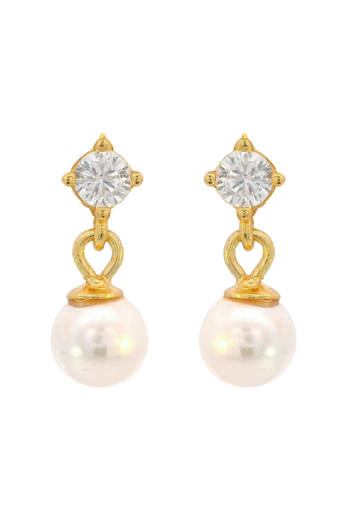 ADAGIO TOUCH OF SPARKLE DANGLE DROP PEARL EARRINGS GOLD-PEROZ Accessories