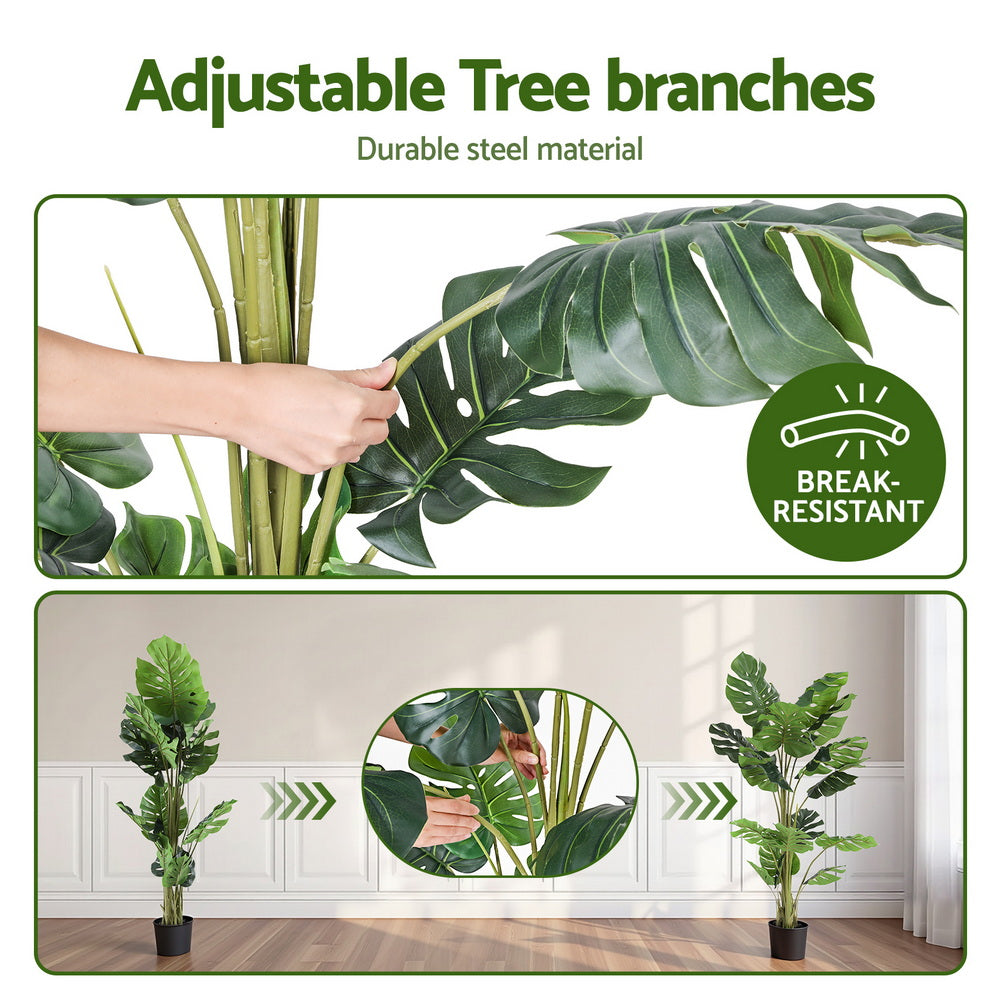 Artiss 140cm Artificial Monstera Tree Faux Trees Indoor Decor Artificial Plants Lifelike Plant 1.4M-Home & Garden > Artificial Plants > Artificial Trees-PEROZ Accessories