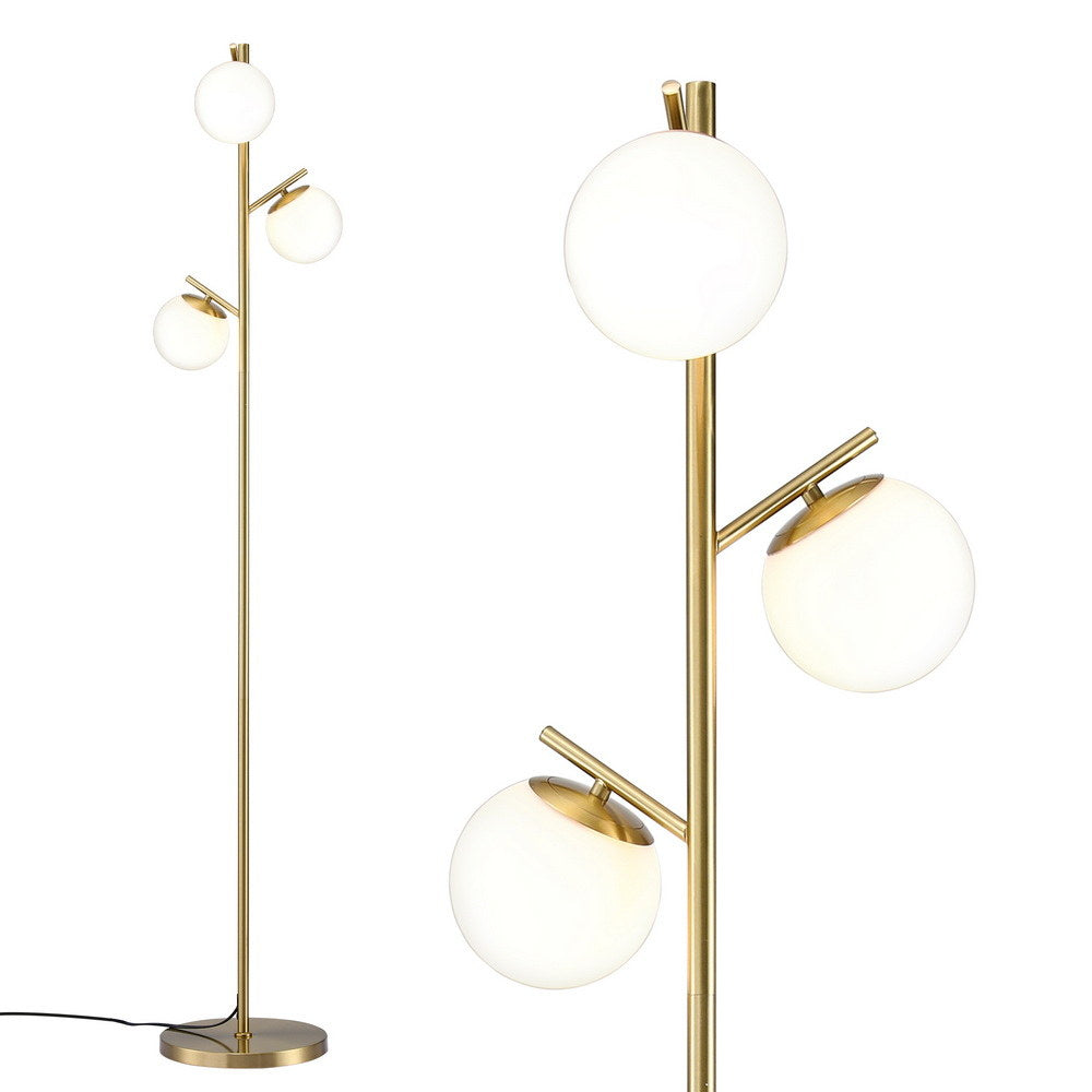 Artiss 3-Light Tree Floor Lamp 165cm Tall Standing Light with Sphere Glass Shades for Modern Homes-Home & Garden > Lighting > Floor Lamps-PEROZ Accessories