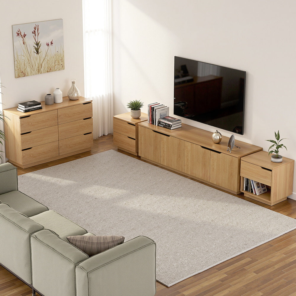 Artiss Bedside Table 1 Drawer 1 Shelf Nightstand Pine-Furniture > Bedroom > Bedside Tables-PEROZ Accessories
