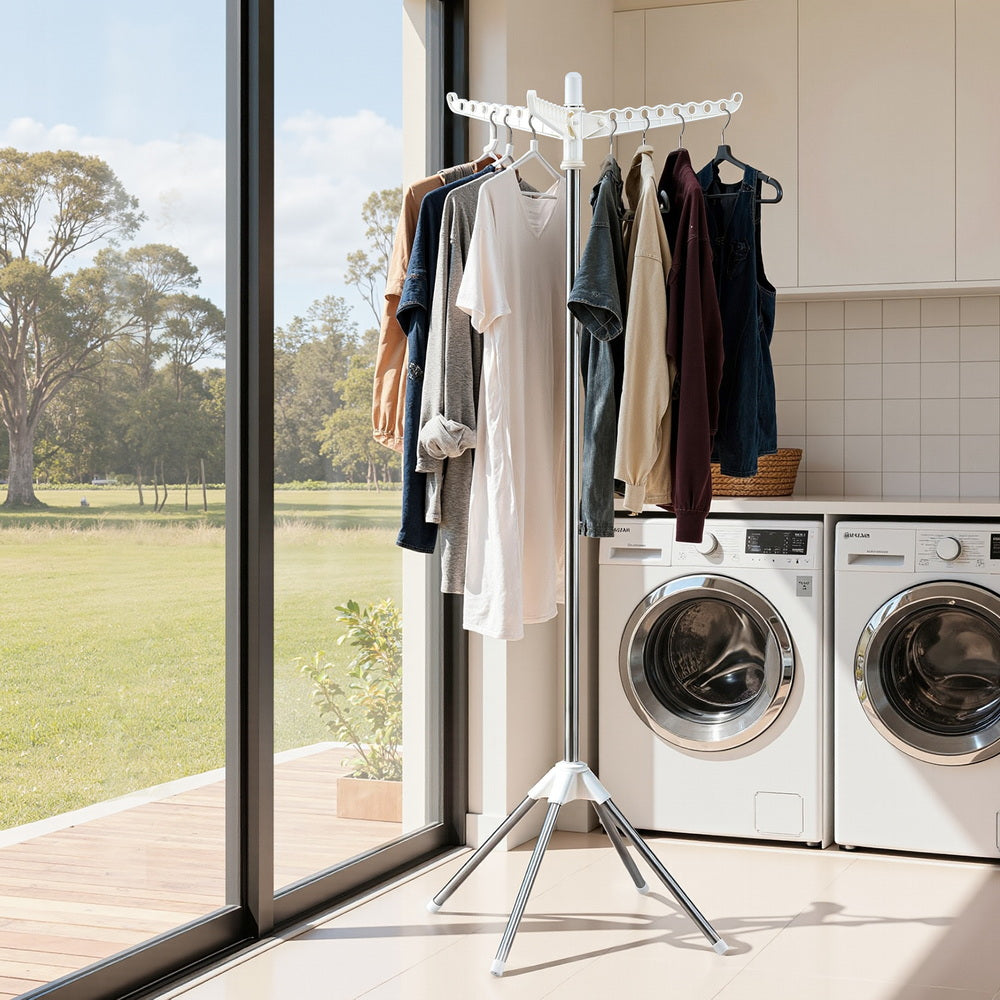 Artiss Clothes Rack Airer Rotatable Hanger Foldable 163cm-Furniture > Living Room > Coat Racks-PEROZ Accessories