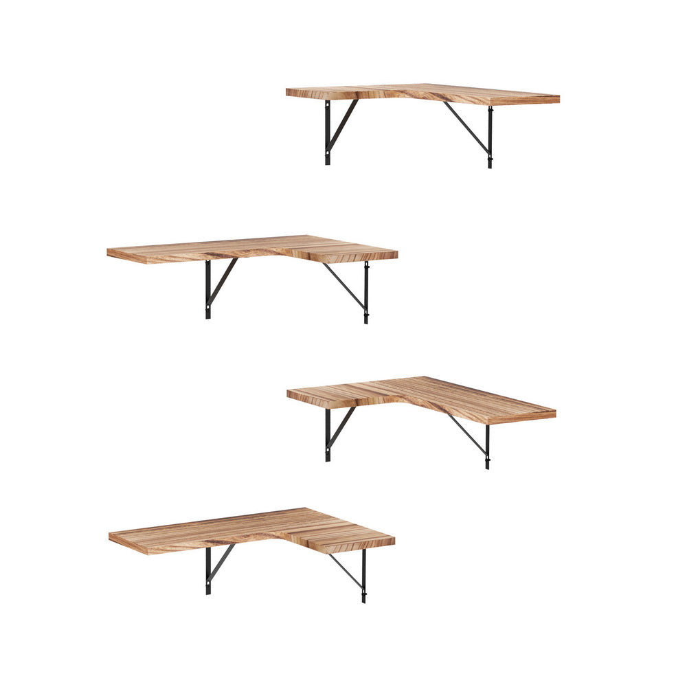 Artiss Floating Wall Shelf Corner Shelves Set of 4 Wood-Home & Garden > DIY > Kitchen & Bathroom DIY-PEROZ Accessories