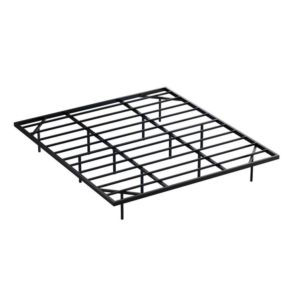 Artiss King Bed Frame,Floating Metal Bed Frame with Smart LED Lights - Sturdy Metal Platform Bed Base, Silent Design, Tool-Free Assembly, 300KG Capacity for Home/Hotel/Master Bedroom-Furniture > Bedroom > Beds & Bed Frames-PEROZ Accessories
