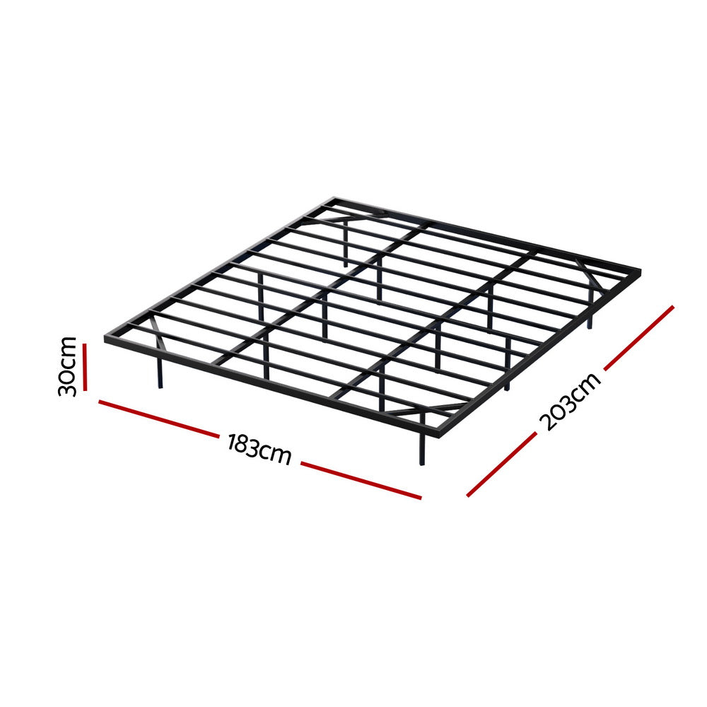 Artiss King Bed Frame,Floating Metal Bed Frame with Smart LED Lights - Sturdy Metal Platform Bed Base, Silent Design, Tool-Free Assembly, 300KG Capacity for Home/Hotel/Master Bedroom-Furniture > Bedroom > Beds & Bed Frames-PEROZ Accessories
