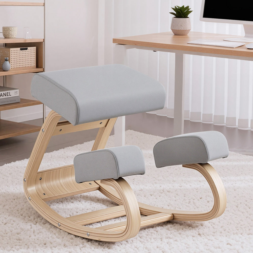 Artiss Kneeling Chair Ergonomic Posture Chair with Memory Foam Balance Stool for Home Office Gaming 120kg Weight Capacity Gray-Furniture > Office > Office & Desk Chairs-PEROZ Accessories
