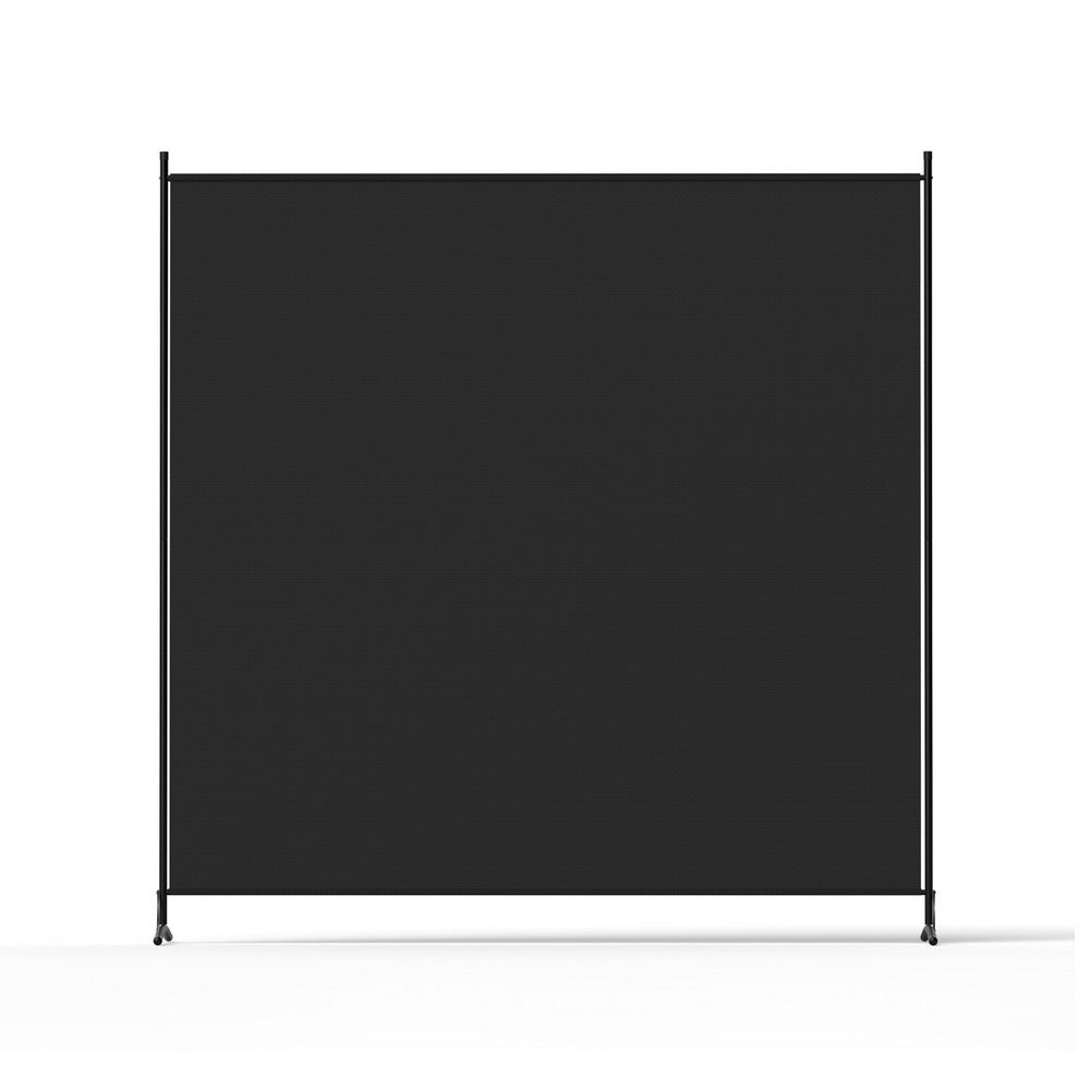 Artiss Room Divider Screen 175x180cm Fabric Black-Furniture > Bedroom > Room Dividers-PEROZ Accessories