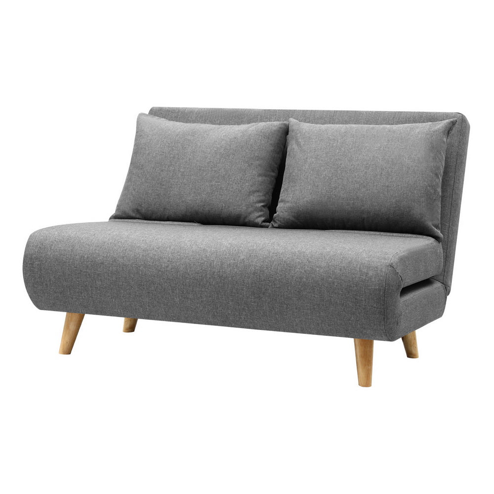 Artiss Sofa Bed 2 Seater Convertible Couch Recliner Lounge Chair Linen-Furniture > Sofas > Sofas & Sofa Beds-PEROZ Accessories