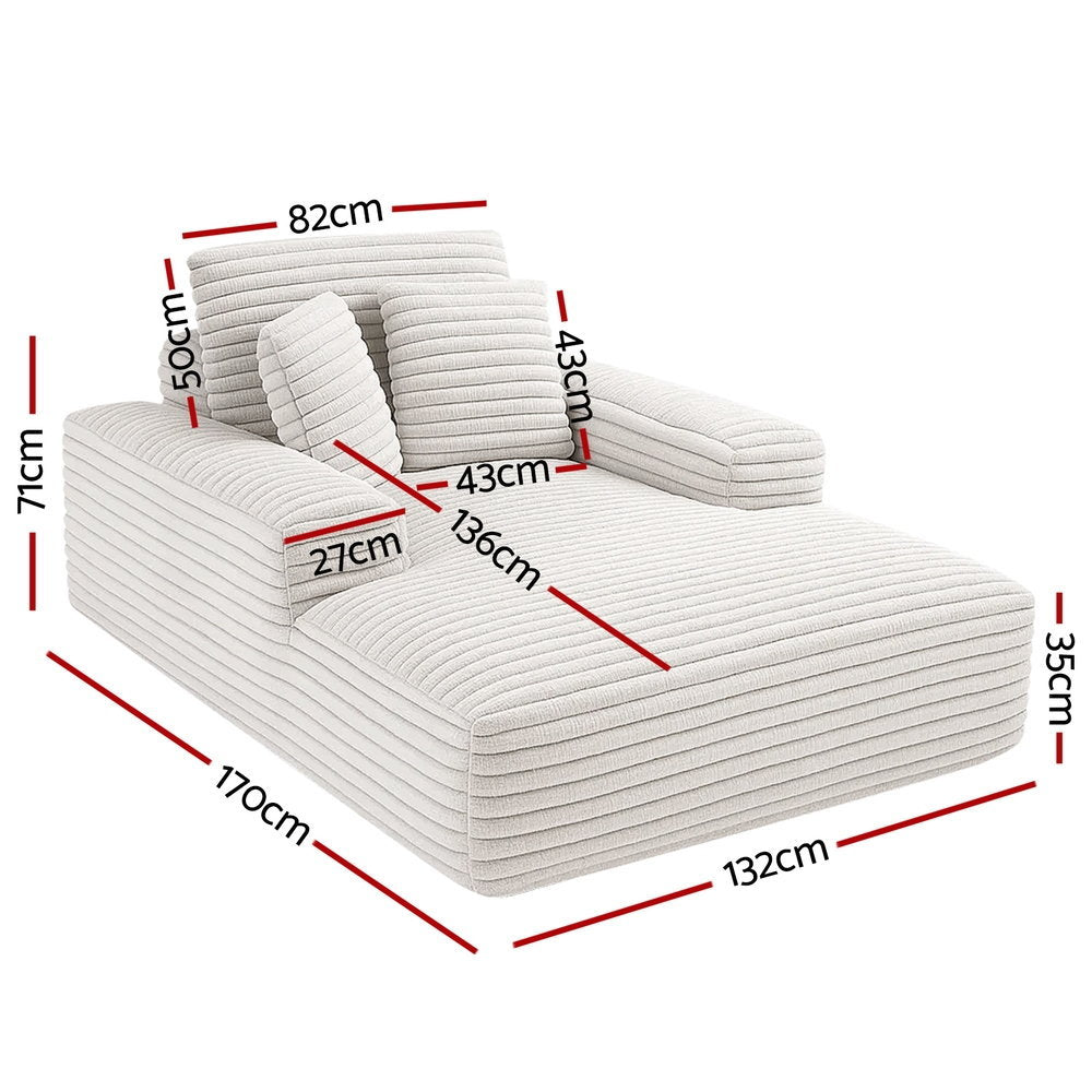Artiss Sofa Bed Lounge Chair Recliner Couch Reading Chairs Sleeper Cloud Sofas Faux Fur Fabric-Furniture > Sofas > Sofas & Sofa Beds-PEROZ Accessories
