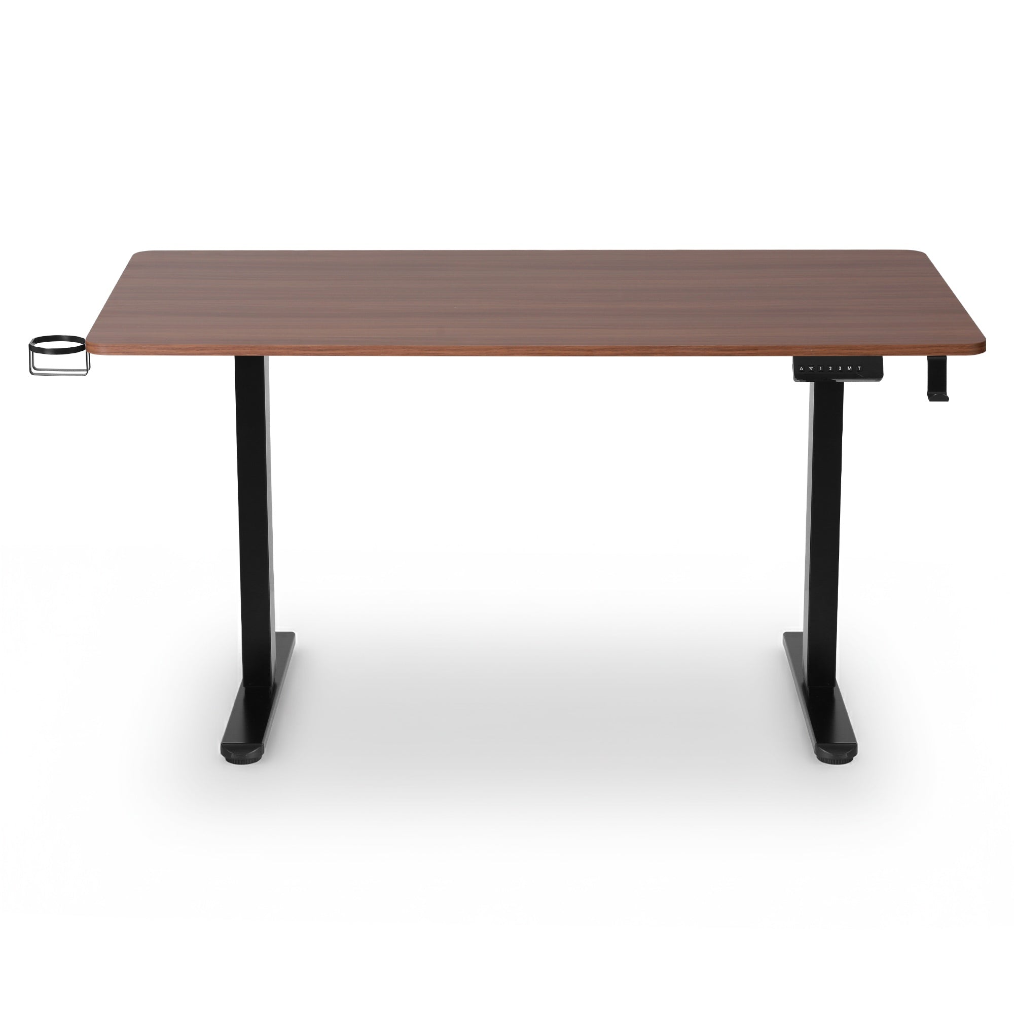 Artiss Standing Desk Motorised Dual Motor Electric Walnut 140CM-Furniture > Office > Desks-PEROZ Accessories