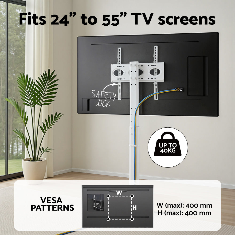 Artiss TV Stand 24-55" Swivel Height Adjustable Floor Mount for TVs-Furniture > Living Room > TV Units-PEROZ Accessories