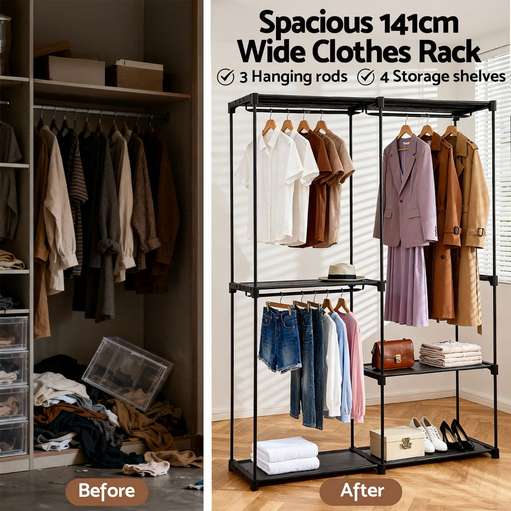 Artiss Wardrobe Clothes Rack Closet 181cm-Furniture > Living Room > Coat Racks-PEROZ Accessories