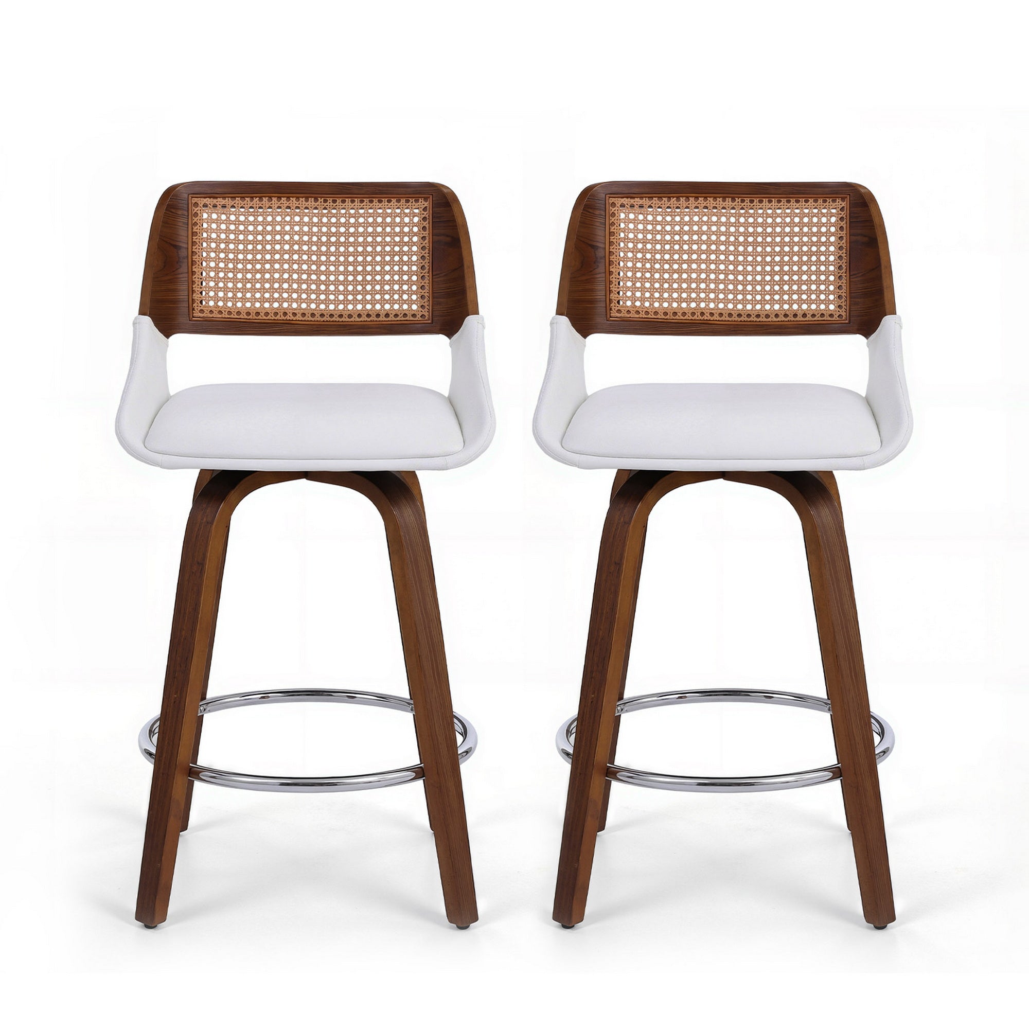 Artiss Wooden Bar Stools Set of 2 Swivel Kitchen Counter Stool Chair 60cm Seat Height-Furniture > Bar Stools & Chairs > Table & Bar Stools-PEROZ Accessories