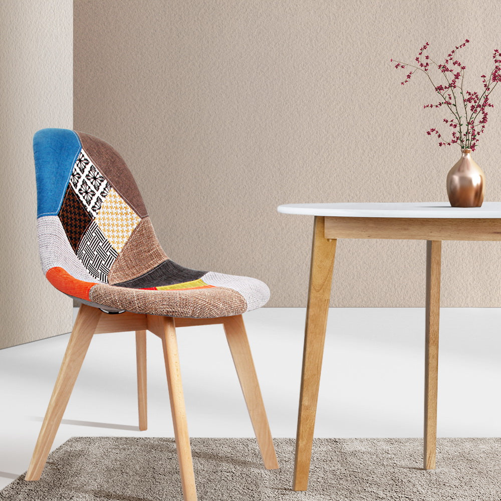 Artiss Dining Chairs Set of 2 Fabric Retro Replica DSW-Dining Chairs-PEROZ Accessories