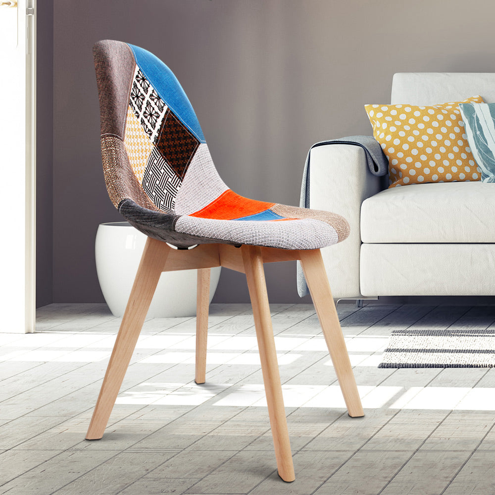 Artiss Dining Chairs Set of 2 Fabric Retro Replica DSW-Dining Chairs-PEROZ Accessories