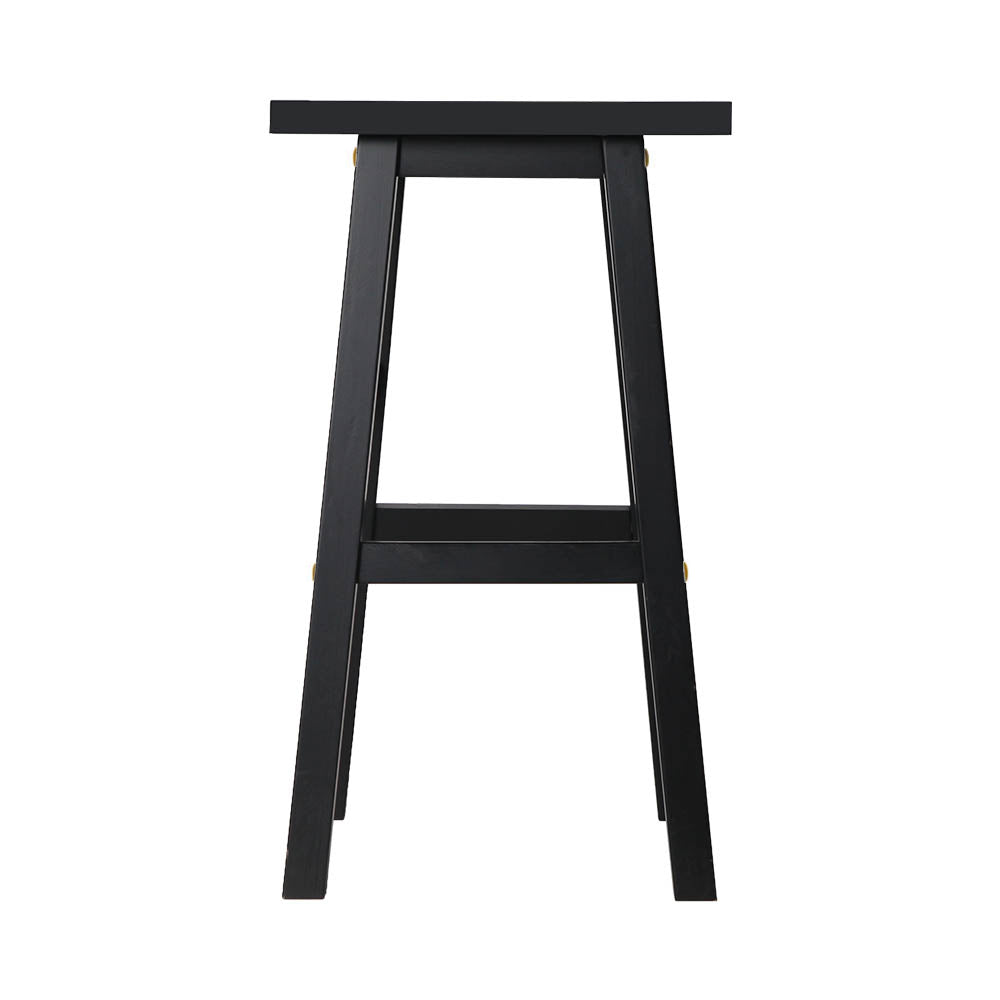 Artiss Bar Stools Kitchen Counter Stools Wooden Chairs Black x2-Bar Stools-PEROZ Accessories