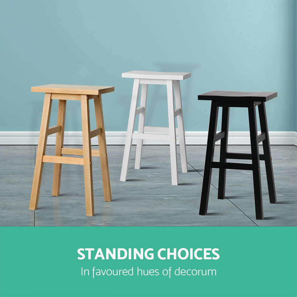 Artiss Bar Stools Kitchen Counter Stools Wooden Chairs Natural x2-Bar Stools-PEROZ Accessories