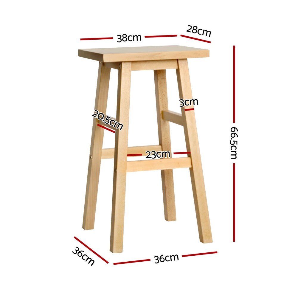 Artiss 4x Bar Stools Kitchen Chairs Wooden Nature-Furniture > Bar Stools & Chairs > Table & Bar Stools-PEROZ Accessories