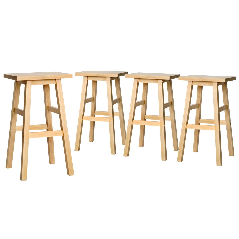 Artiss 4x Bar Stools Kitchen Chairs Wooden Nature-Furniture > Bar Stools & Chairs > Table & Bar Stools-PEROZ Accessories