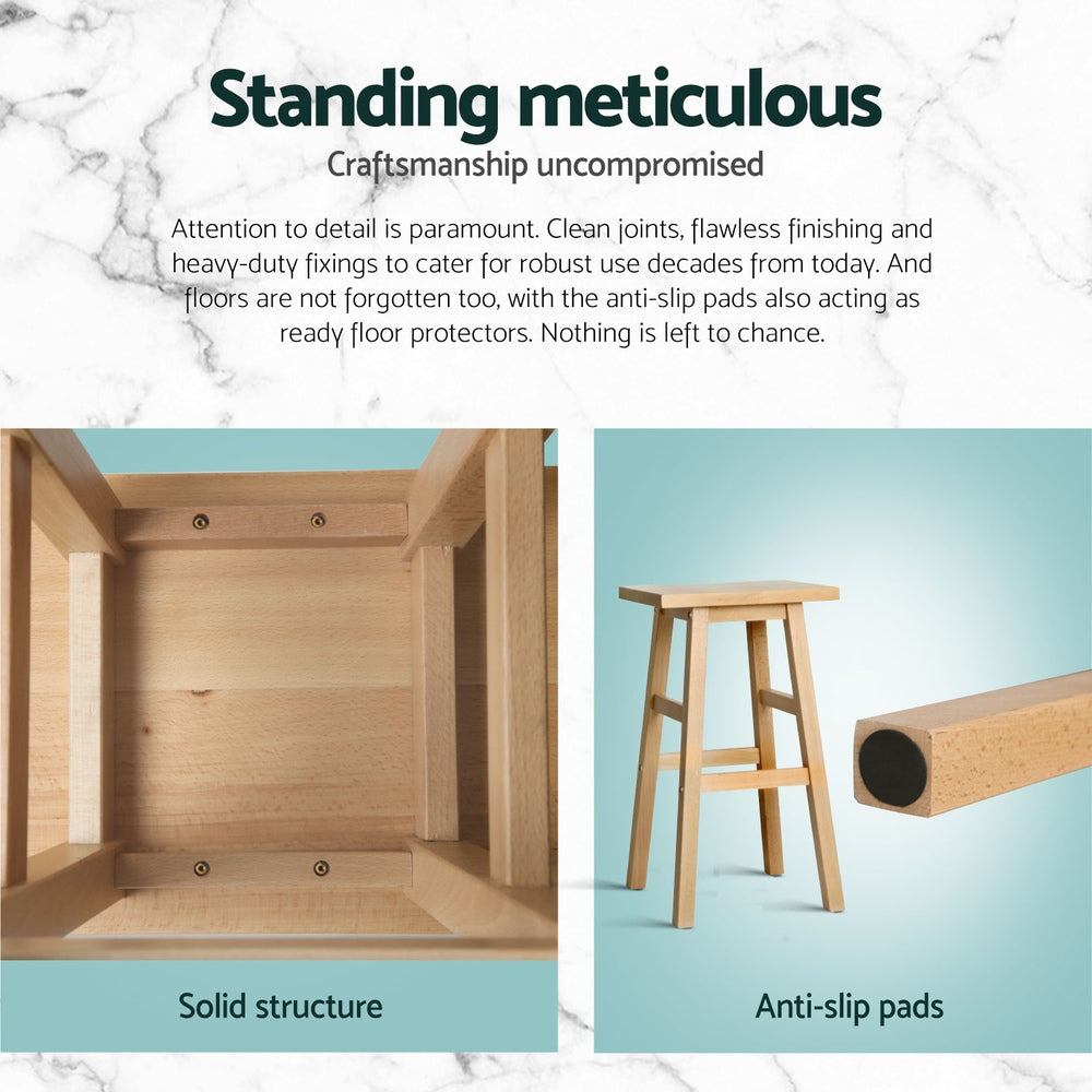 Artiss 4x Bar Stools Kitchen Chairs Wooden Nature-Furniture > Bar Stools & Chairs > Table & Bar Stools-PEROZ Accessories