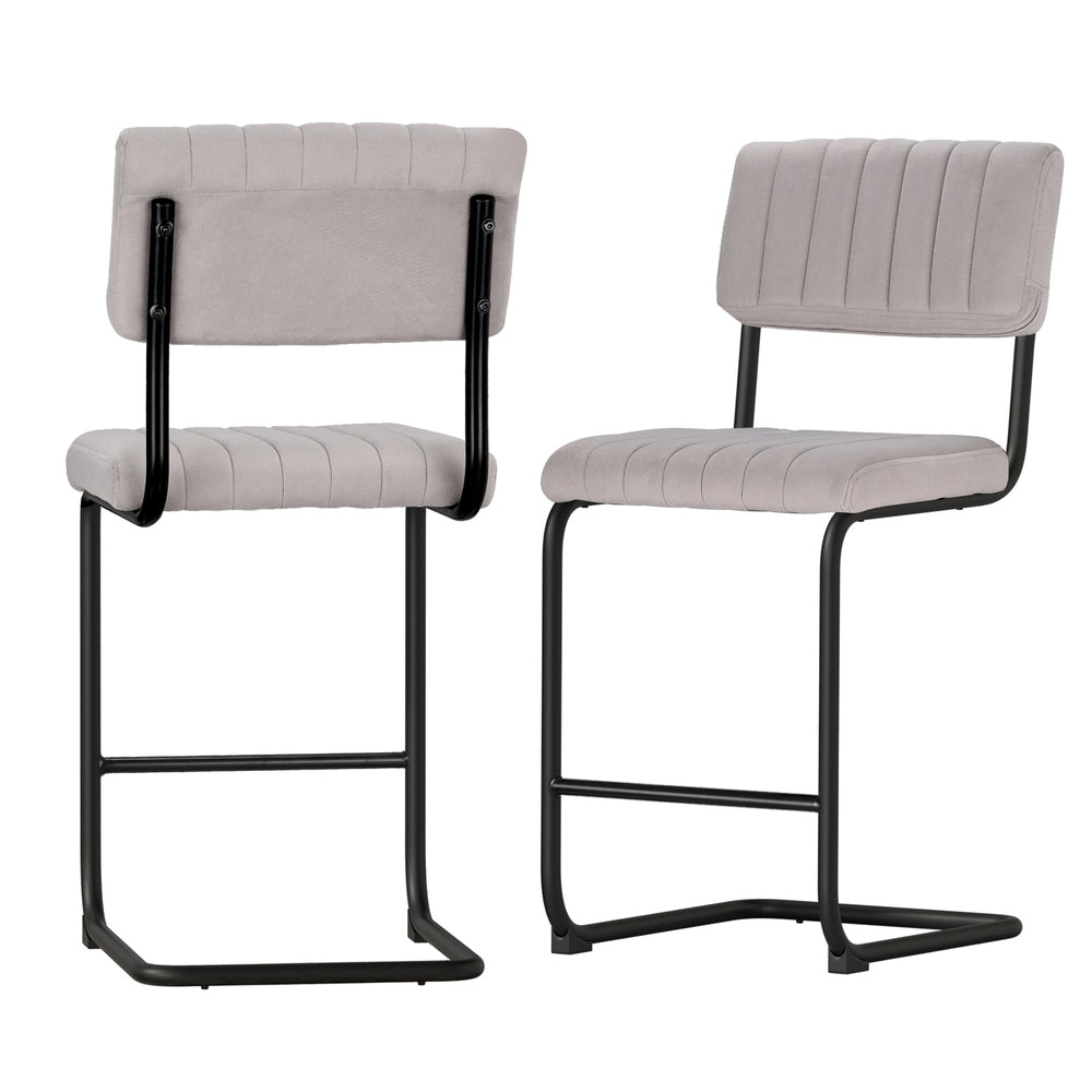 Artiss 2x Bar Stools Velvet Chairs-Furniture > Bar Stools & Chairs-PEROZ Accessories