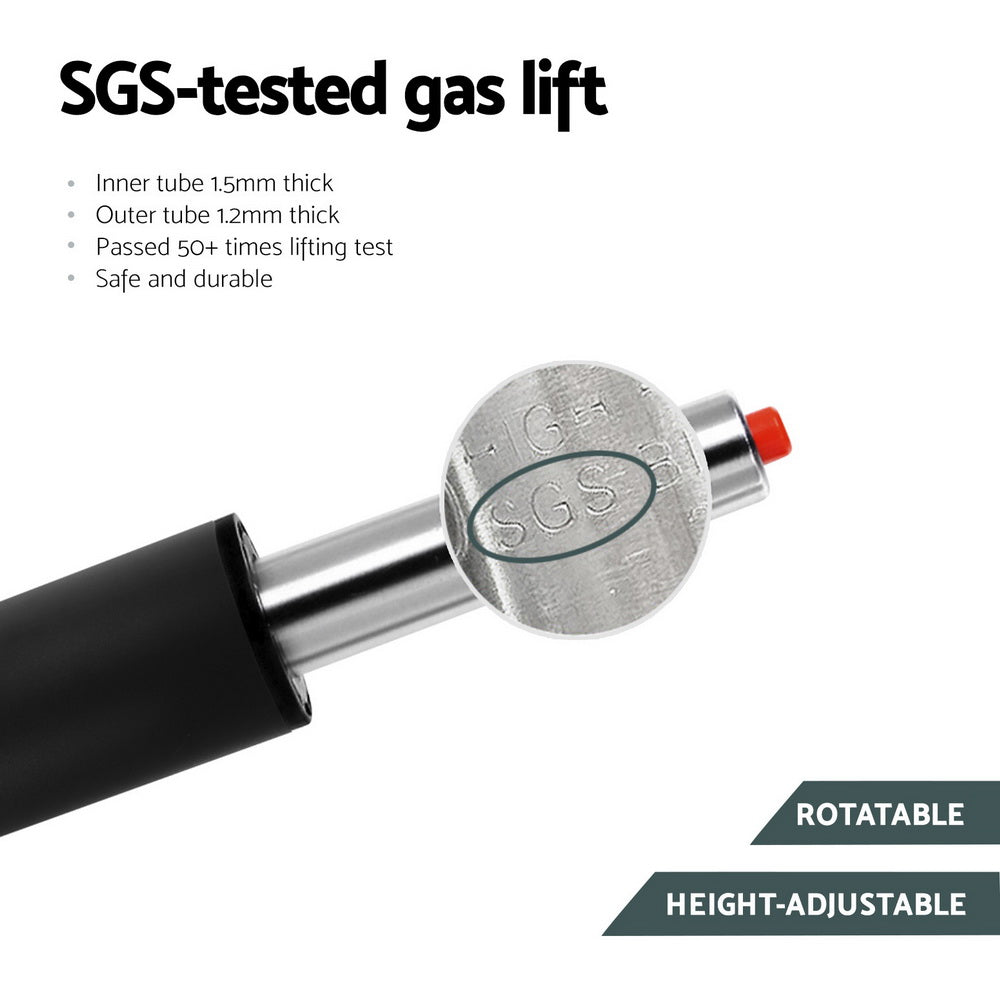 Artiss 4x Bar Stools Vintage Leather Swivel Gas Lift Black-Furniture > Bar Stools & Chairs > Table & Bar Stools-PEROZ Accessories