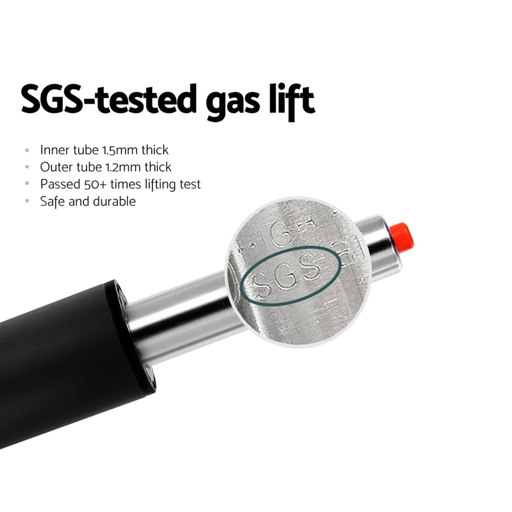 Artiss 2x Bar Stools PU Leather Gas Lift White-Furniture > Bar Stools & Chairs-PEROZ Accessories